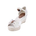 Sandalias Tommy Hilfiger zapatos Mujer modelo Toe Mid Wedge Beige 