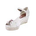 Sandalias Tommy Hilfiger zapatos Mujer modelo Toe Mid Wedge Beige 