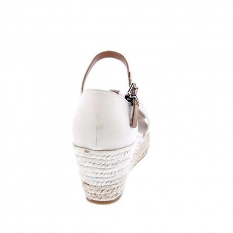 Sandalias Tommy Hilfiger zapatos Mujer modelo Toe Mid Wedge Beige 