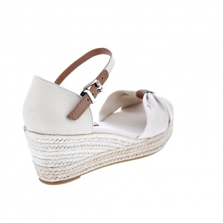 Sandalias Tommy Hilfiger zapatos Mujer modelo Toe Mid Wedge Beige 