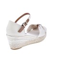 Sandalias Tommy Hilfiger zapatos Mujer modelo Toe Mid Wedge Beige 