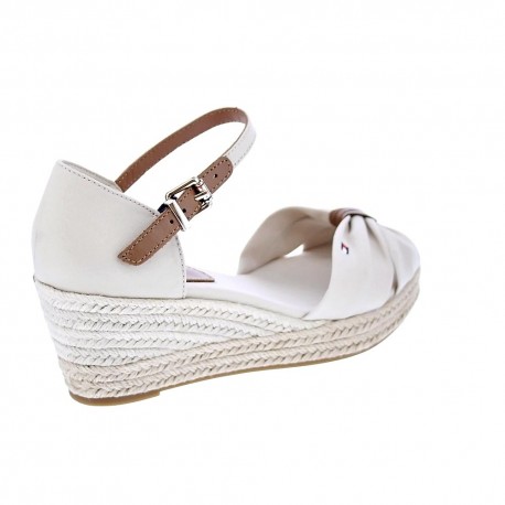 Sandalias Tommy Hilfiger zapatos Mujer modelo Toe Mid Wedge Beige 