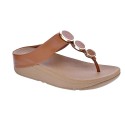 Sandalias FitFlop zapatos Mujer modelo Halo Leather Marrón 