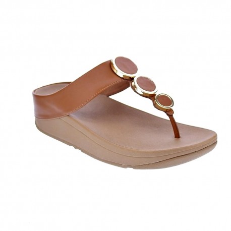 Sandalias FitFlop zapatos Mujer modelo Halo Leather Marrón 