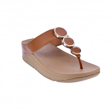 Sandalias FitFlop zapatos Mujer modelo Halo Leather Marrón 