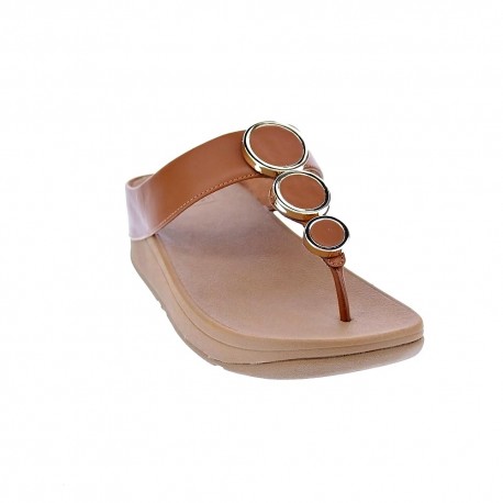Sandalias FitFlop zapatos Mujer modelo Halo Leather Marrón 