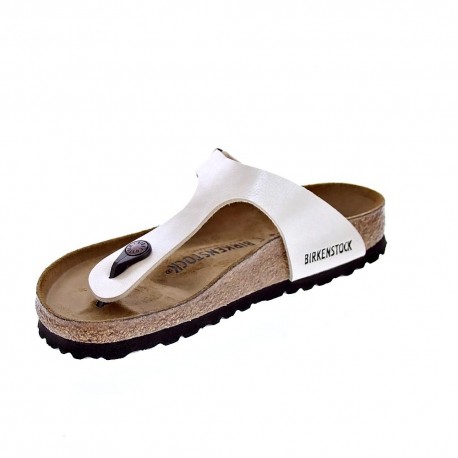 Chanclas Birkenstock zapatos Mujer modelo Gizeh Beige 