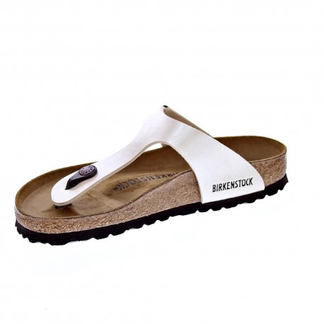 Chanclas Birkenstock zapatos Mujer modelo Gizeh Beige 