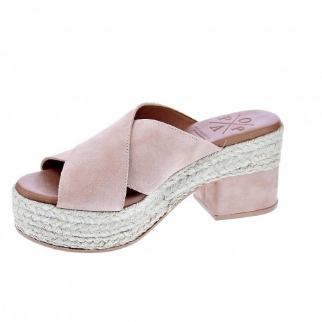 Sandalias Popa zapatos Mujer modelo Nilo Serraje Rosa 