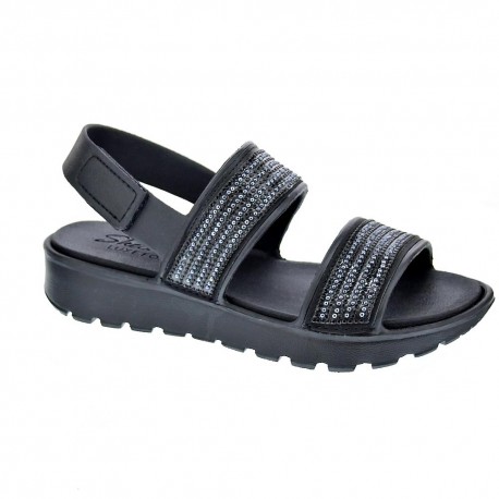 Sandalias Skechers zapatos Mujer modelo Footsteps Negro 