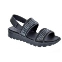 Sandalias Skechers zapatos Mujer modelo Footsteps Negro 
