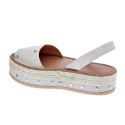 Abarcas menorquinas Popa zapatos Mujer modelo Rosario Tachas Beige 