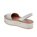 Abarcas menorquinas Popa zapatos Mujer modelo Rosario Tachas Beige 