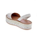 Abarcas menorquinas Popa zapatos Mujer modelo Rosario Tachas Beige 