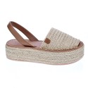 Abarcas menorquinas Popa zapatos Mujer modelo Chiara Beige 