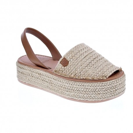 Abarcas menorquinas Popa zapatos Mujer modelo Chiara Beige 