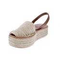 Abarcas menorquinas Popa zapatos Mujer modelo Chiara Beige 