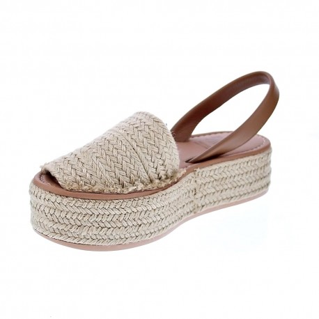 Abarcas menorquinas Popa zapatos Mujer modelo Chiara Beige 