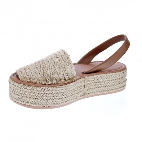 Abarcas menorquinas Popa zapatos Mujer modelo Chiara Beige 