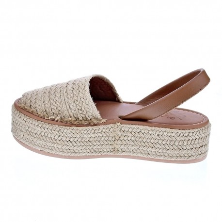 Abarcas menorquinas Popa zapatos Mujer modelo Chiara Beige 