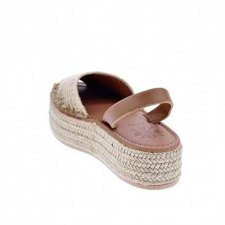 Abarcas menorquinas Popa zapatos Mujer modelo Chiara Beige 