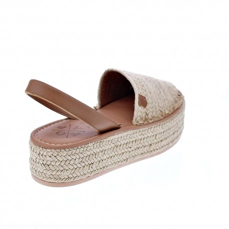 Abarcas menorquinas Popa zapatos Mujer modelo Chiara Beige 