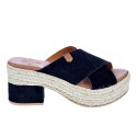 Sandalias Popa zapatos Mujer modelo Nilo Serraje Negro 
