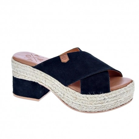 Sandalias Popa zapatos Mujer modelo Nilo Serraje Negro 