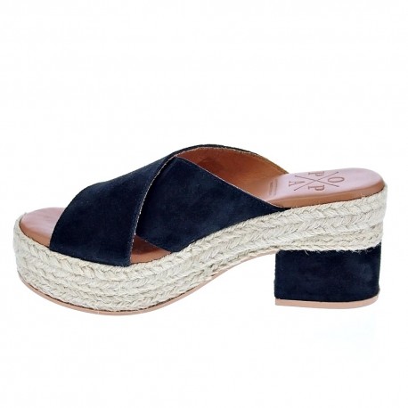 Sandalias Popa zapatos Mujer modelo Nilo Serraje Negro 