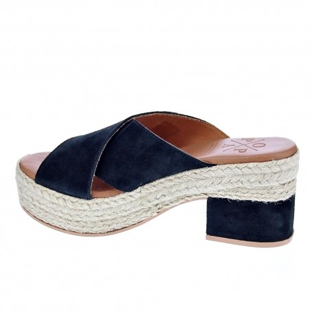 Sandalias Popa zapatos Mujer modelo Nilo Serraje Negro 