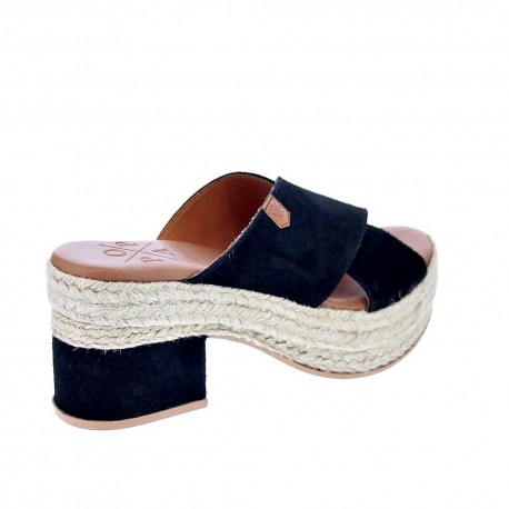 Sandalias Popa zapatos Mujer modelo Nilo Serraje Negro 