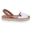 Abarcas menorquinas Popa zapatos Mujer modelo Saona Babel Blanco 