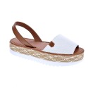 Abarcas menorquinas Popa zapatos Mujer modelo Saona Babel Blanco 