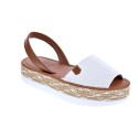 Abarcas menorquinas Popa zapatos Mujer modelo Saona Babel Blanco 