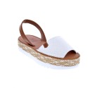 Abarcas menorquinas Popa zapatos Mujer modelo Saona Babel Blanco 