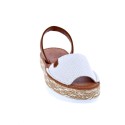 Abarcas menorquinas Popa zapatos Mujer modelo Saona Babel Blanco 