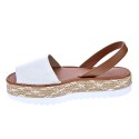 Abarcas menorquinas Popa zapatos Mujer modelo Saona Babel Blanco 