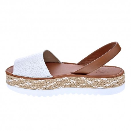 Abarcas menorquinas Popa zapatos Mujer modelo Saona Babel Blanco 