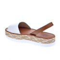 Abarcas menorquinas Popa zapatos Mujer modelo Saona Babel Blanco 