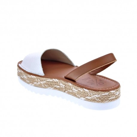 Abarcas menorquinas Popa zapatos Mujer modelo Saona Babel Blanco 