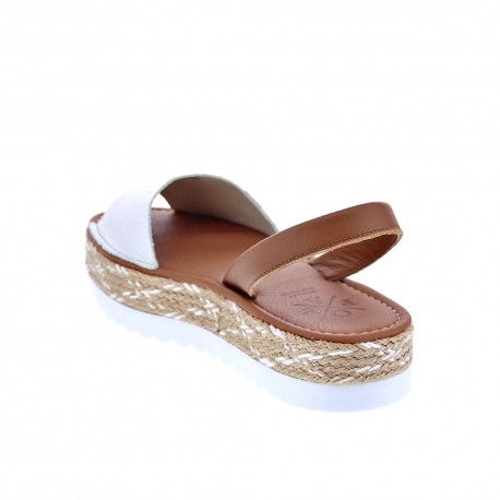 Abarcas menorquinas Popa zapatos Mujer modelo Saona Babel Blanco 