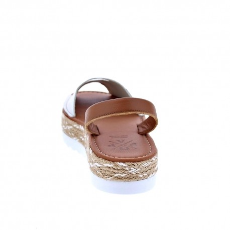 Abarcas menorquinas Popa zapatos Mujer modelo Saona Babel Blanco 