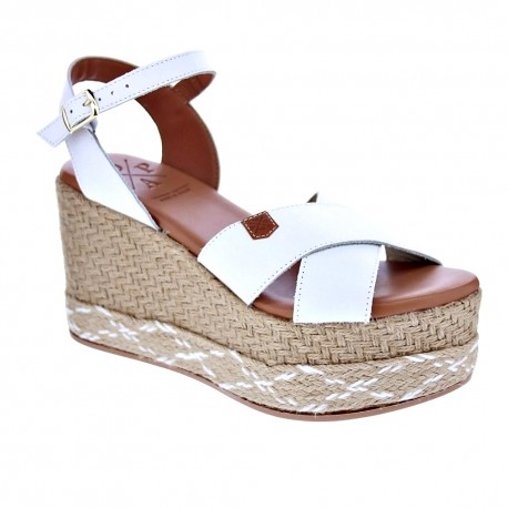 Sandalias Popa zapatos Mujer modelo Panglao Piel Blanco 