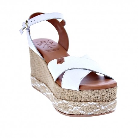 Sandalias Popa zapatos Mujer modelo Panglao Piel Blanco 
