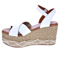 Sandalias Popa zapatos Mujer modelo Panglao Piel Blanco 