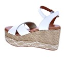 Sandalias Popa zapatos Mujer modelo Panglao Piel Blanco 