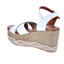 Sandalias Popa zapatos Mujer modelo Panglao Piel Blanco 