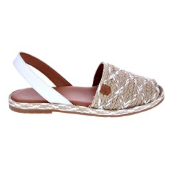 Abarcas menorquinas Popa zapatos Mujer modelo Falesia Beige  2