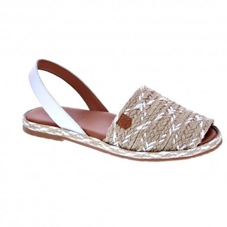 Abarcas menorquinas Popa zapatos Mujer modelo Falesia Beige 