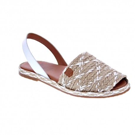 Abarcas menorquinas Popa zapatos Mujer modelo Falesia Beige 